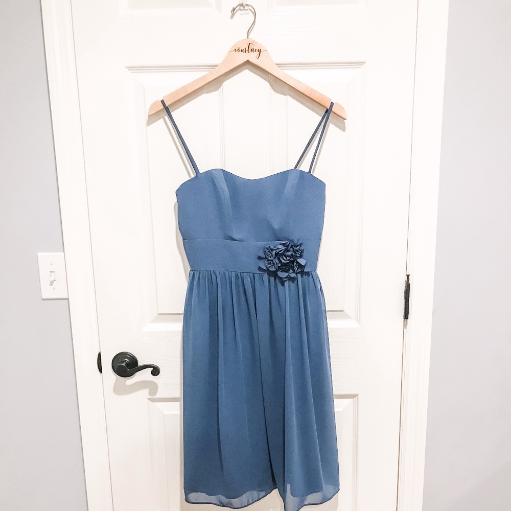 Slate Blue Bridesmaid Dress